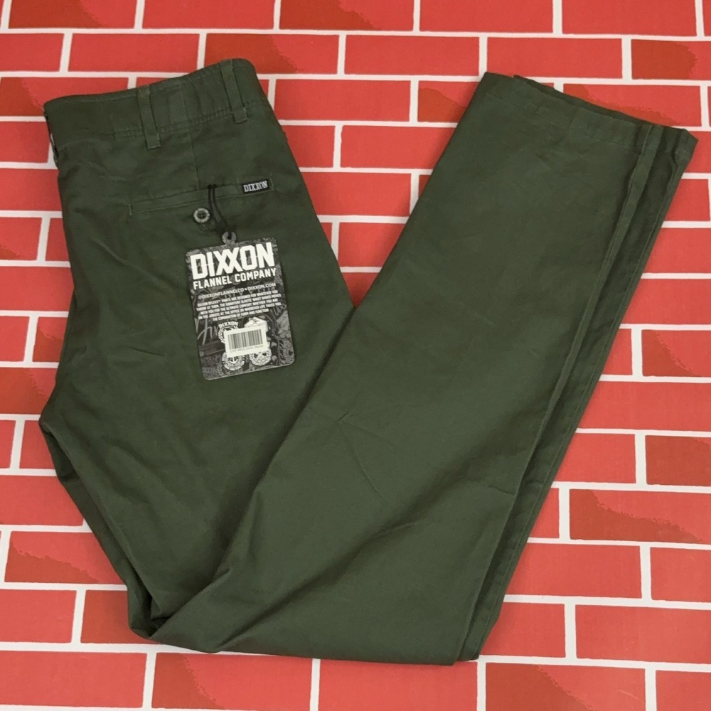Dixxon DFLEXX Pants CHP-REG-ODG-34x34 Olive Green Regular Fit Cotton Spandex